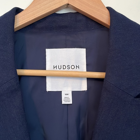 Hudson Plus Navy Linen Blazer 16W - Picture 4 of 11